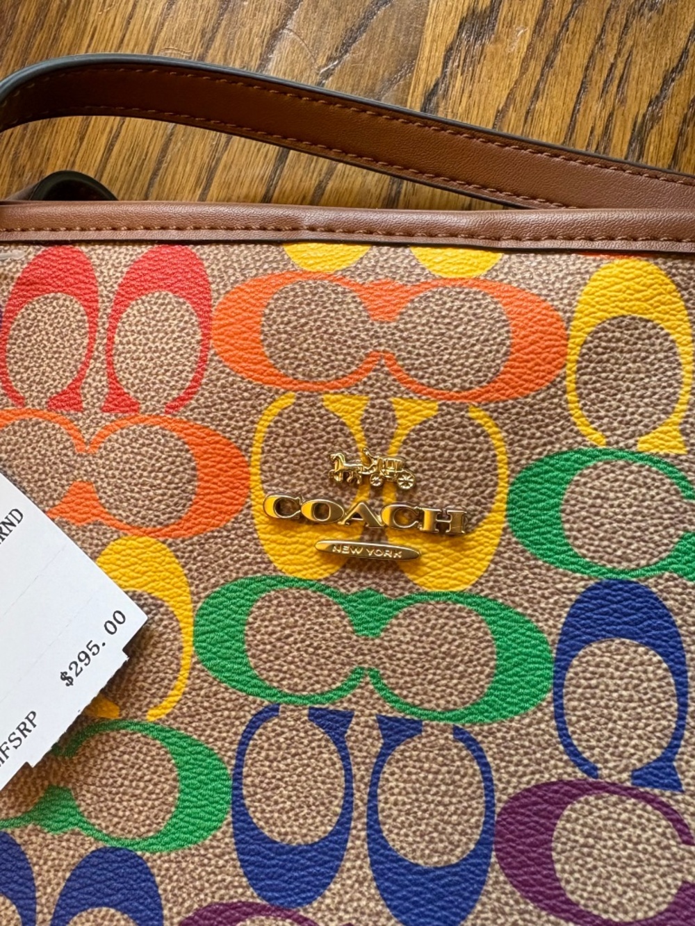 Coach Rainbow Tote Bag Purse-Never Used! - Picture 3 of 8